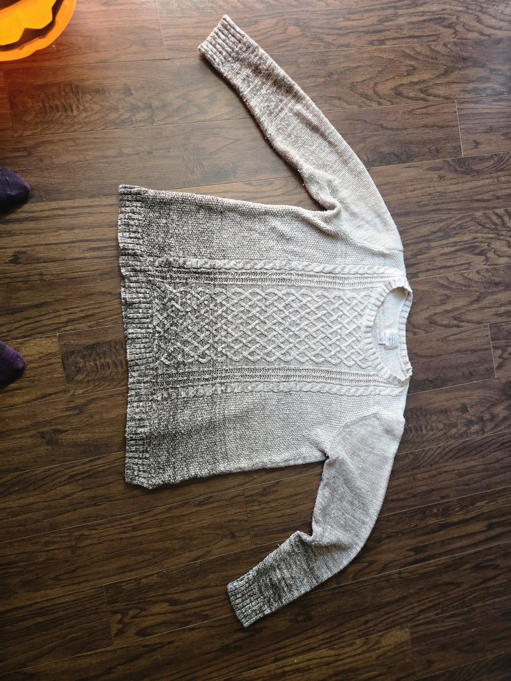 St. John's Bay Cream Cable-Knit Crewneck Sweater